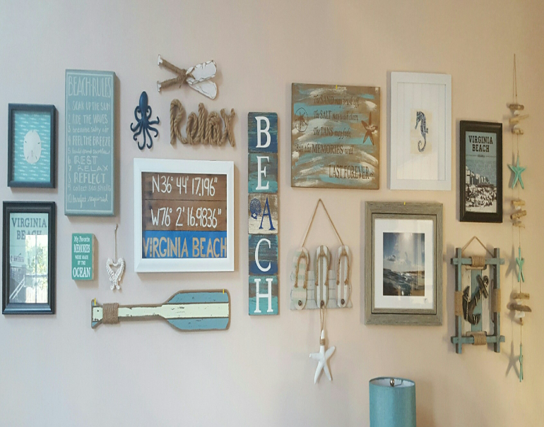 A Beach-Themed Photo Wall Collage for Your Beach-Vacay Pics
