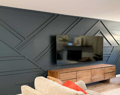 Angled Board And Batten Accent Wall Style
