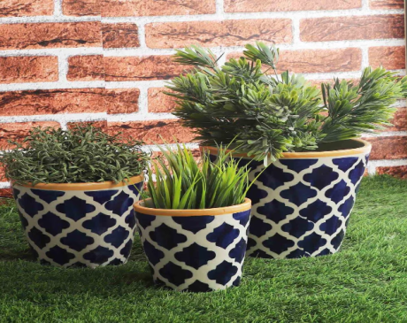 Blue and White Ceramic Pots