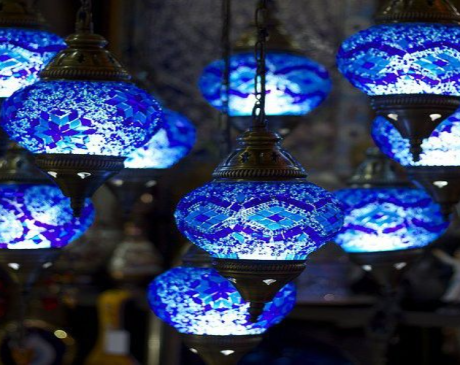 Blue and White Lanterns