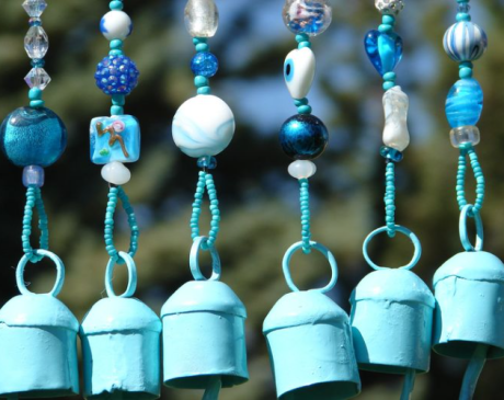 Blue and White Wind Chimes