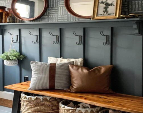 Board and Batten Wall for Mudroom