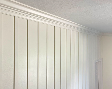 Board and Batten Wall with Crown Molding
