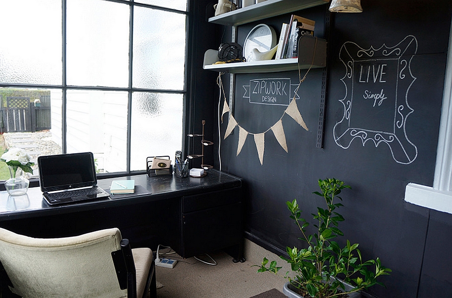 A Whole Chalkboard Wall to Make Your Own Artwork Daily