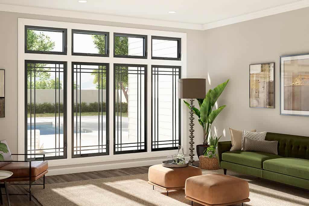 An All-Wall Black Window Frame for a Great Outdoor View