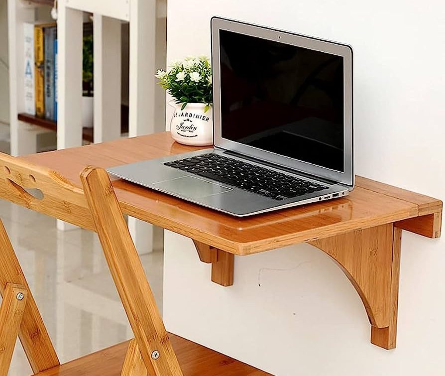 Bamboo Floating Desk with Sustainable Materials