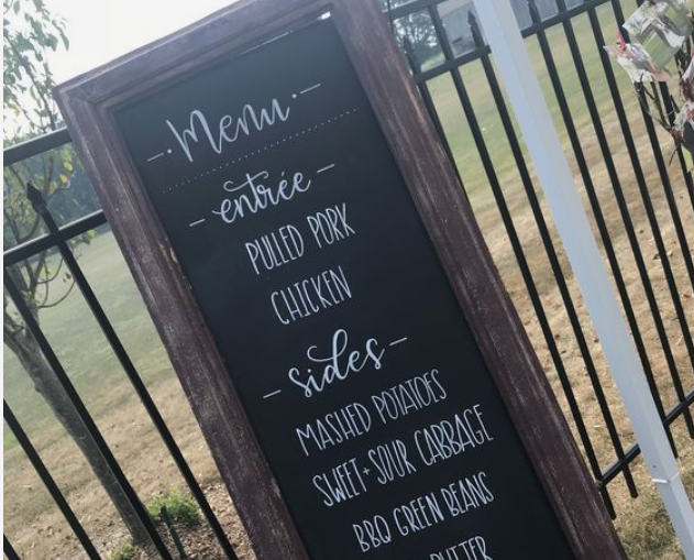 Chalkboard BBQ Area