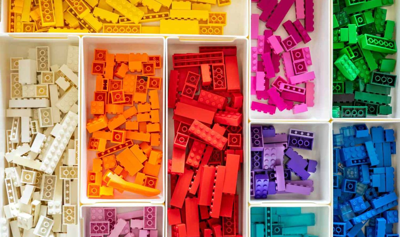 Color Coded Lego Bins