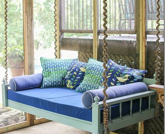 Colorful Swinging Daybed