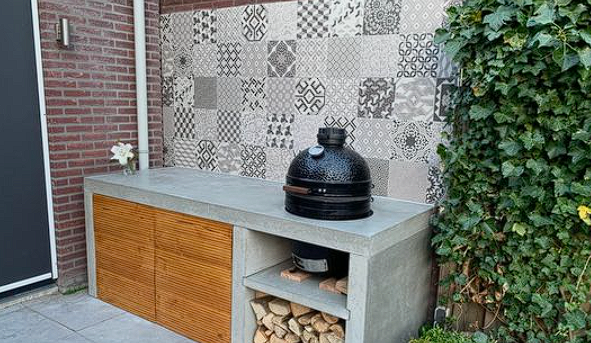 Concrete BBQ Area