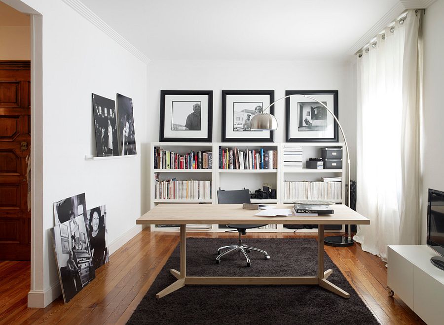 Create a Black and White Themed Wall Decor for Your Home Office