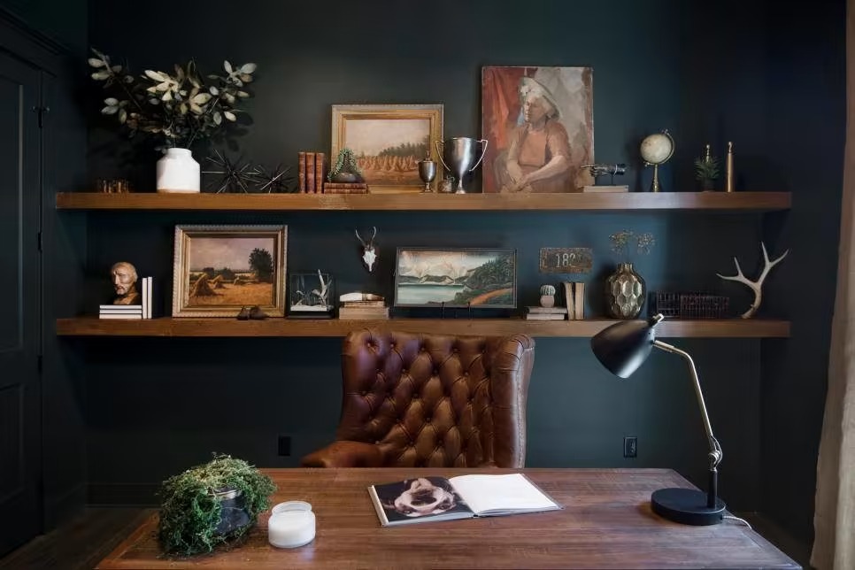 Display Your Artwork and Office Supplies on a Ledge