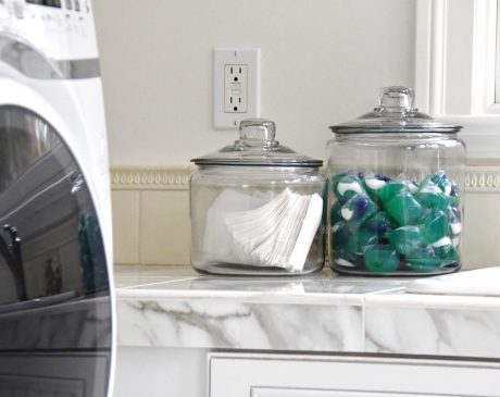 Glass Jars for Tidy Laundry Room Storage