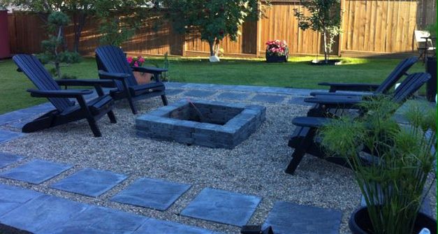 Gravel and Stone Fire Pit