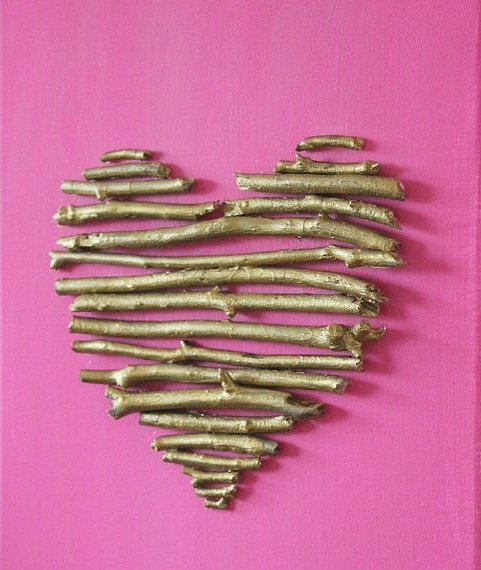 Heart Twig Art