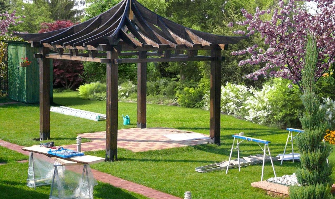 Japanese-inspired Pergola