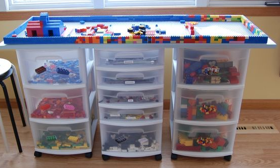 Lego Movable Storage Cart