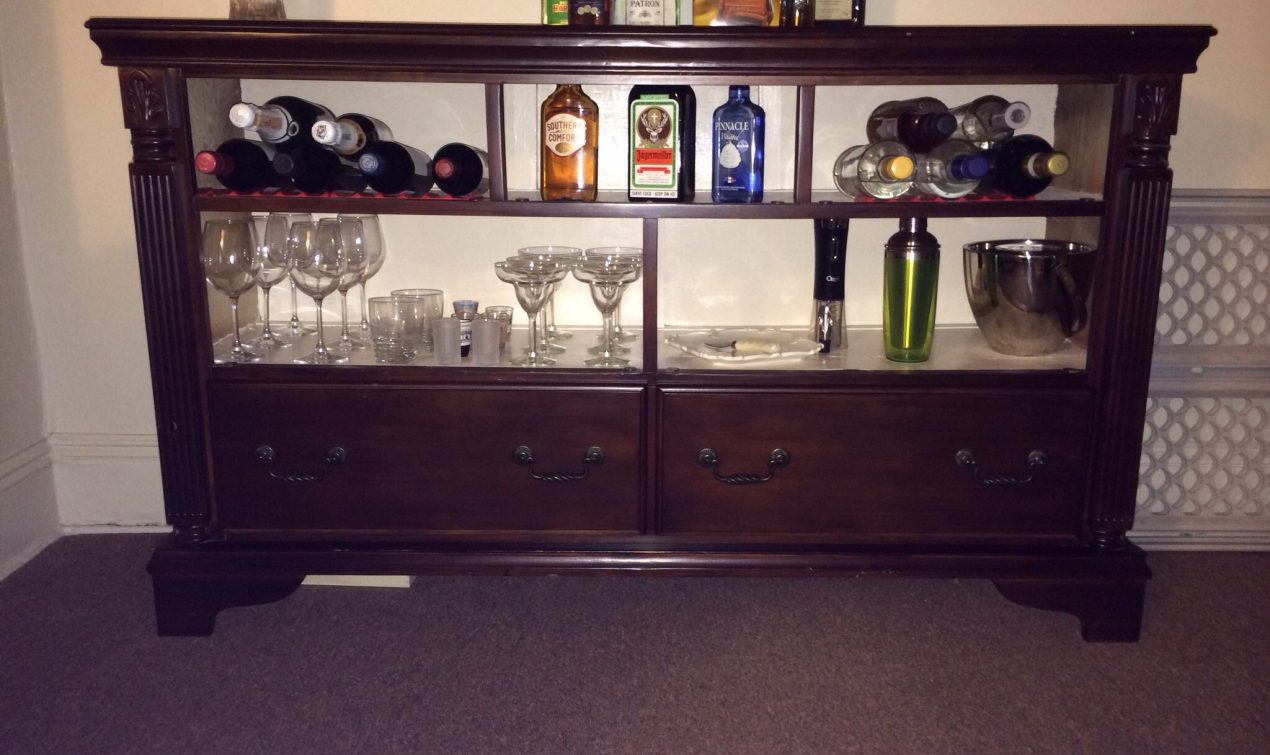 Repurposed Dresser Bar