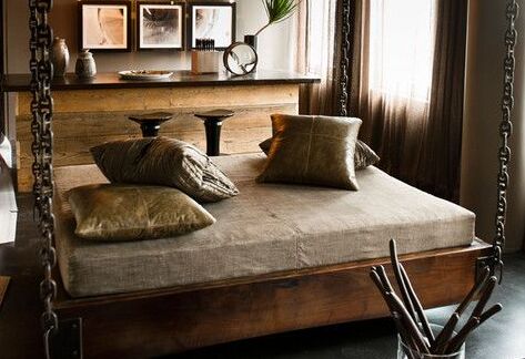 Rustic Hanging Bed