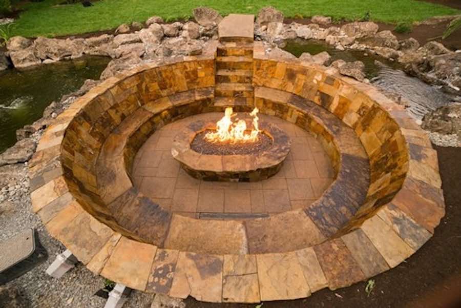 Rustic Sunken Fire Pit