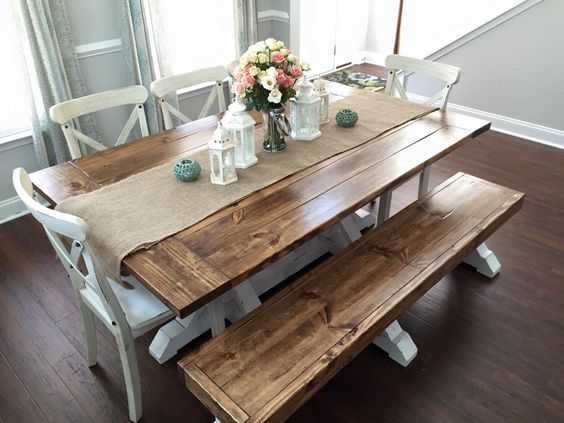 Rustic and Elegant Farmhouse Dining Table
