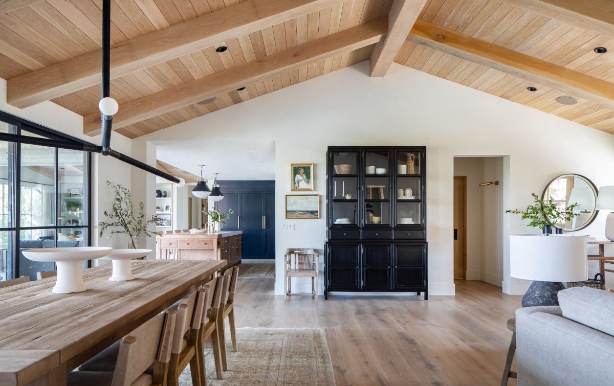 Slanted Shiplap Ceiling