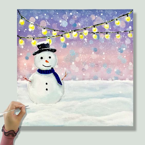 Snowman Painting