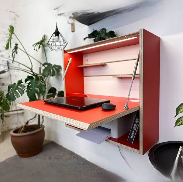 The Bold and Vibrant Floating Desk