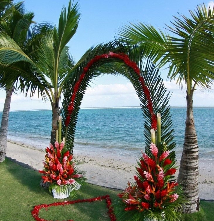Tropical Palm Leaf Arch