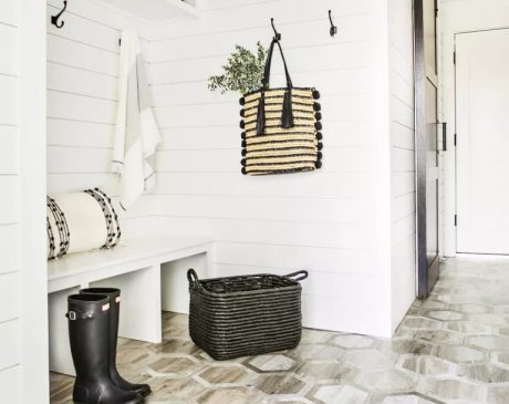 Turn Your Alcove Into an Entryway Bench
