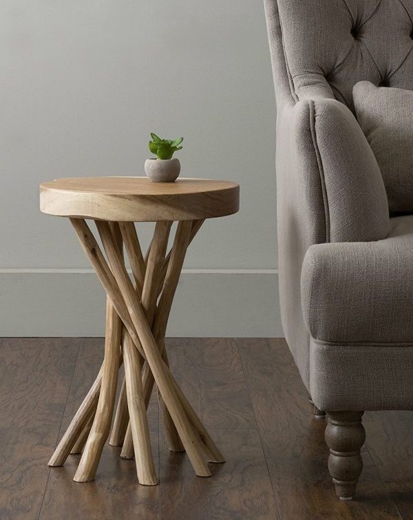 Wood Drum Table for Small Area 50 Unique End Tables That Add The Perfect Living Room Finish