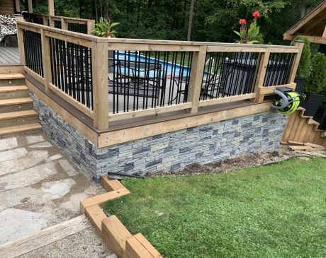 Wood and Stone Combination Steps