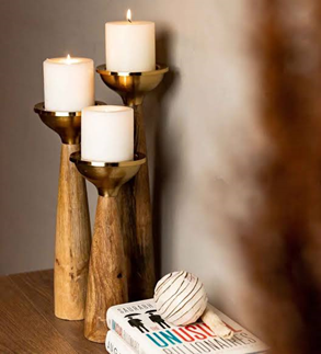 Wooden Candle Holders