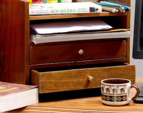 Wooden File-Storing Office Organizer