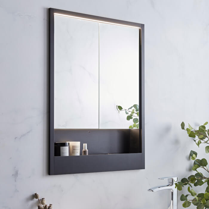 recessed mirror