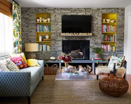 How To Arrange Living Room Furniture With a TV and Fireplace