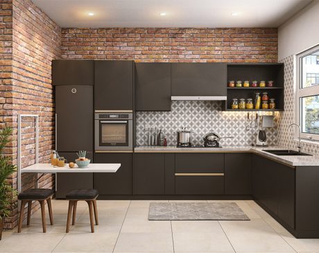Super Practical And Really Stylish Brick Kitchen